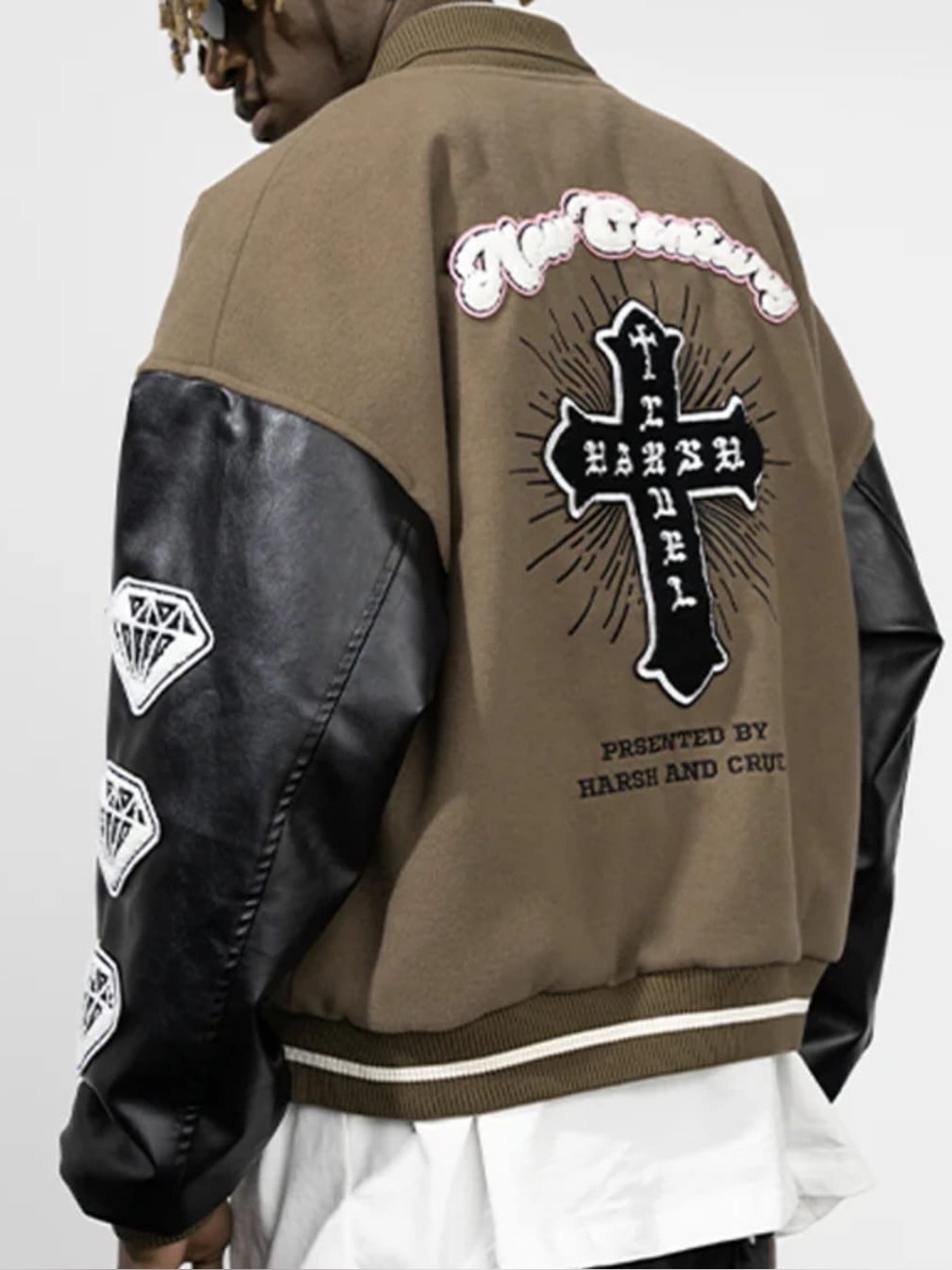 Home Harsh and Cruel New Century Embroidered Varsity Jacket. Size Medium.